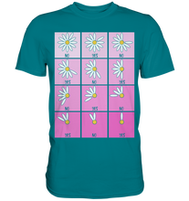 Laden Sie das Bild in den Galerie-Viewer, Gänseblümchen Ja Nein Spiel Garten Motiv Gärtner Shirt