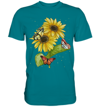 Laden Sie das Bild in den Galerie-Viewer, Sonnenblumen Schmetterlinge T-Shirt