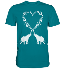 Laden Sie das Bild in den Galerie-Viewer, Elefant Herz Schmetterling T-Shirt