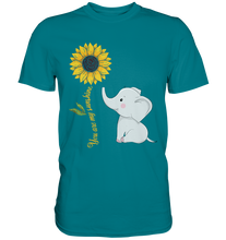 Laden Sie das Bild in den Galerie-Viewer, Elefant Sonnenblumen T-Shirt Gärtner Geschenk