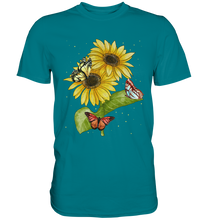 Laden Sie das Bild in den Galerie-Viewer, Schmetterlinge Sonnenblumen T-Shirt Garten Geschenk Gärtner