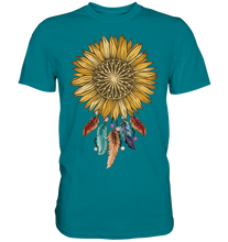 Laden Sie das Bild in den Galerie-Viewer, Dreamcatcher Sonnenblumen T-Shirt Garten Traumfänger Motiv Gärtner Geschenk