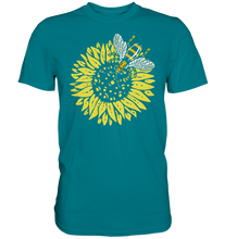 Laden Sie das Bild in den Galerie-Viewer, Biene Sonnenblumen T-Shirt Gärtner Imker Geschenk Garten