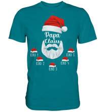 Laden Sie das Bild in den Galerie-Viewer, Papa Claus Weihnachten Familienvater Weihnachtsoutfit Personalisiertes T-Shirt