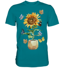 Laden Sie das Bild in den Galerie-Viewer, Frauen Sonnenblume Schmetterlinge T-Shirt