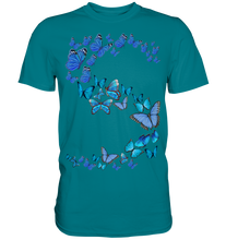 Laden Sie das Bild in den Galerie-Viewer, Schöne Blaue Schmetterlinge T-Shirt