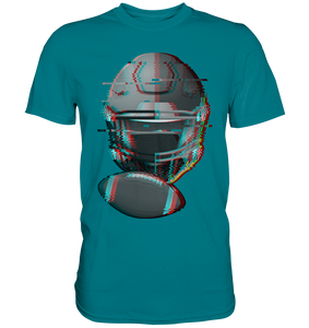 Football Helm Glitch Ballsport American Football T-Shirt