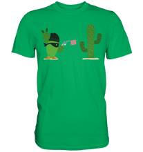 Laden Sie das Bild in den Galerie-Viewer, Kaktus Gangster T-Shirt Kakteen Sukkulenten Humor