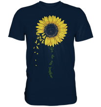 Laden Sie das Bild in den Galerie-Viewer, Dinosaurier Sonnenblumen T-Shirt Dino Garten Motiv Gärtner Geschenk