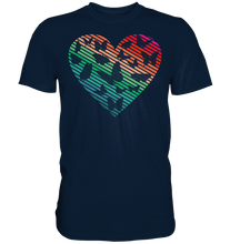 Laden Sie das Bild in den Galerie-Viewer, Frauen Retro Schmetterling Herz T-Shirt