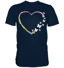 Laden Sie das Bild in den Galerie-Viewer, Buntes Herz Schmetterlinge T-Shirt