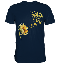 Laden Sie das Bild in den Galerie-Viewer, Sonnenblume Sommer Schmetterlinge T-Shirt