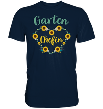 Laden Sie das Bild in den Galerie-Viewer, Garten Chefin T-Shirt Sonnenblumen Garten Motiv Gärtner Geschenk