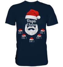 Laden Sie das Bild in den Galerie-Viewer, Papa Claus Weihnachten Familienvater Weihnachtsoutfit Personalisiertes T-Shirt
