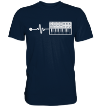 Laden Sie das Bild in den Galerie-Viewer, Modulares Synthesizer Keyboard Synth Heartbeat T-Shirt