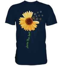 Laden Sie das Bild in den Galerie-Viewer, Peace Symbol Sonnenblumen T-Shirt Gärtner Geschenk