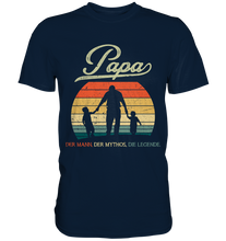 Laden Sie das Bild in den Galerie-Viewer, Papa Tochter Sohn Vater Geschenk Vatertag T-Shirt