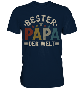 Bester Papa Vintage Vater Geschenk Vatertag T-Shirt