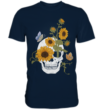 Laden Sie das Bild in den Galerie-Viewer, Sonnenblumen Totenkopf Schmetterling T-Shirt