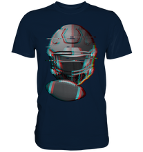 Laden Sie das Bild in den Galerie-Viewer, Football Helm Glitch Ballsport American Football T-Shirt
