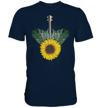 Laden Sie das Bild in den Galerie-Viewer, Ukulele Sonnenblumen T-Shirt Garten Hawaii Motiv Gärtner Geschenk