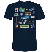 Laden Sie das Bild in den Galerie-Viewer, Retro Synthesizer Gitarre Musikproduzent T-Shirt