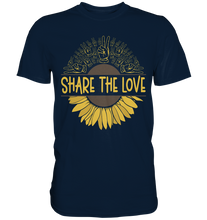 Laden Sie das Bild in den Galerie-Viewer, Frieden Liebe Sonnenblumen T-Shirt Garten Motiv Gärtner Geschenk