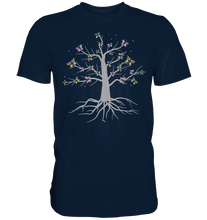 Laden Sie das Bild in den Galerie-Viewer, Bunter Schmetterling Baum T-Shirt Kopie Kopie Kopie - Premium Shirt