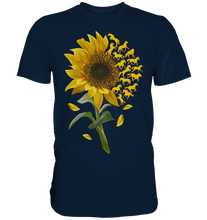 Laden Sie das Bild in den Galerie-Viewer, Pferde Sonnenblumen T-Shirt Gärtner Reiter Geschenk Garten