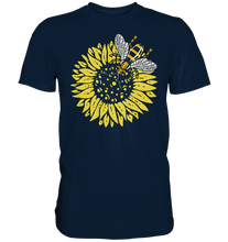Laden Sie das Bild in den Galerie-Viewer, Biene Sonnenblumen T-Shirt Gärtner Imker Geschenk Garten