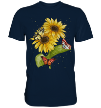 Laden Sie das Bild in den Galerie-Viewer, Sonnenblumen Schmetterlinge T-Shirt