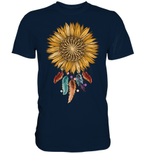 Laden Sie das Bild in den Galerie-Viewer, Dreamcatcher Sonnenblumen T-Shirt Garten Traumfänger Motiv Gärtner Geschenk