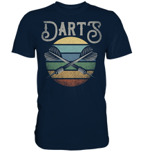 Laden Sie das Bild in den Galerie-Viewer, Vintage Dartpfeile Sunset Darts T-Shirt