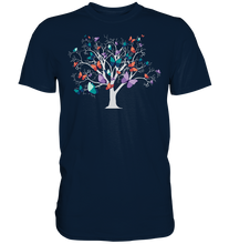 Laden Sie das Bild in den Galerie-Viewer, Frauen Bunter Schmetterling Baum T-Shirt