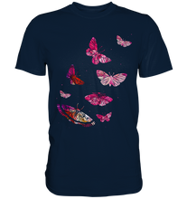 Laden Sie das Bild in den Galerie-Viewer, Lila Rosa Schmetterlinge T-Shirt