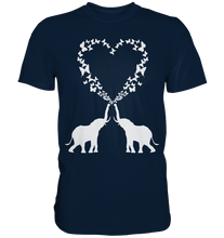 Laden Sie das Bild in den Galerie-Viewer, Elefant Herz Schmetterling T-Shirt