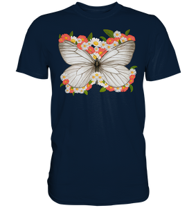 Frauen Blumen Schmetterling T-Shirt