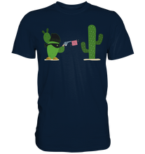 Laden Sie das Bild in den Galerie-Viewer, Kaktus Gangster T-Shirt Kakteen Sukkulenten Humor