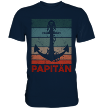 Laden Sie das Bild in den Galerie-Viewer, Papitän Segel Papa Kapitän Vatertag Bootfahrer Vater T-Shirt