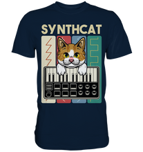 Laden Sie das Bild in den Galerie-Viewer, Modularer Synthesizer Analog Vintage Katze Wellen T-Shirt