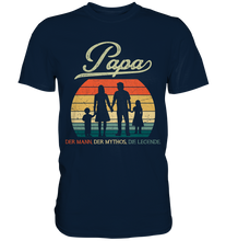 Laden Sie das Bild in den Galerie-Viewer, Papa Tochter Sohn Frau Vatertag Geschenk Vater T-Shirt