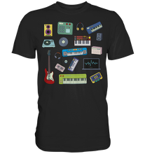 Laden Sie das Bild in den Galerie-Viewer, Retro Synthesizer Gitarre Musikproduzent T-Shirt