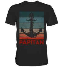 Laden Sie das Bild in den Galerie-Viewer, Papitän Segel Papa Kapitän Vatertag Bootfahrer Vater T-Shirt