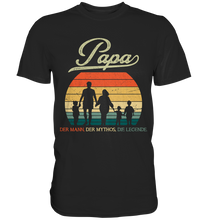 Laden Sie das Bild in den Galerie-Viewer, Papa von 3 Kindern Vatertag Geschenk Vater T-Shirt