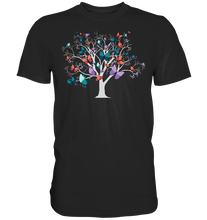 Laden Sie das Bild in den Galerie-Viewer, Frauen Bunter Schmetterling Baum T-Shirt