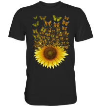 Laden Sie das Bild in den Galerie-Viewer, Sonnenblumen Schmetterling T-Shirt Gärtner Geschenk Garten