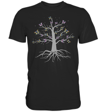 Laden Sie das Bild in den Galerie-Viewer, Bunter Schmetterling Baum T-Shirt Kopie Kopie Kopie - Premium Shirt