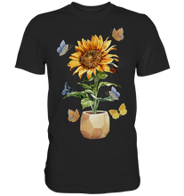 Laden Sie das Bild in den Galerie-Viewer, Schmetterling Sonnenblumen Shirt Gärtner Geschenk Garten