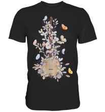 Laden Sie das Bild in den Galerie-Viewer, Banjo Frauen Blumen Schmetterling T-Shirt