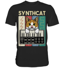 Laden Sie das Bild in den Galerie-Viewer, Modularer Synthesizer Analog Vintage Katze Wellen T-Shirt